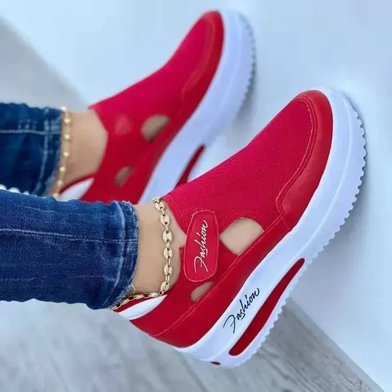 Women's Breathable Mesh Sneakers - Summer Comfort