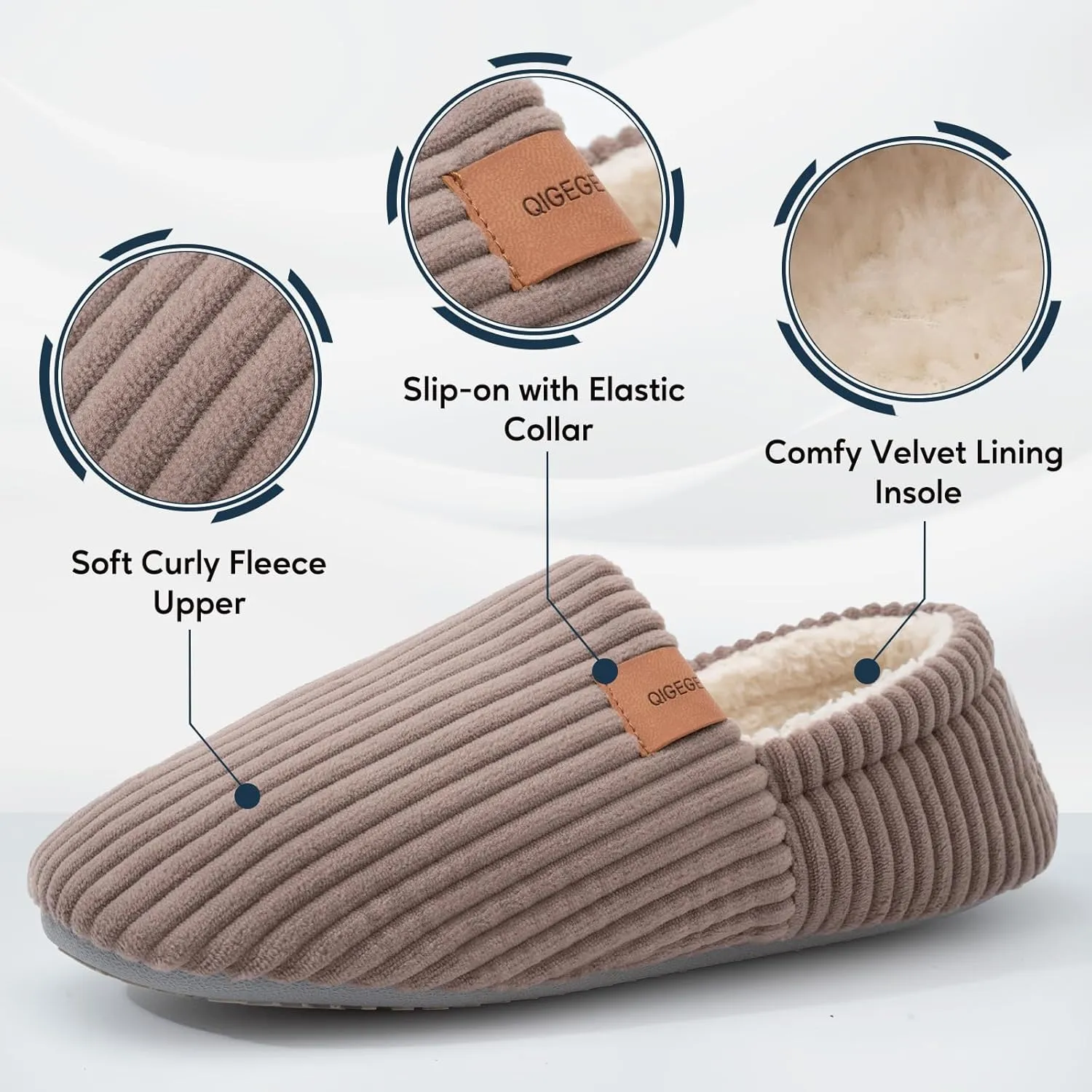 Women's Classic Soft & Fuzzy Slippers - Memory Foam, Cotton, Faux Fur - Grey - Women's Size 11 - Perfect for Christmas, Mothers Day, or Any Occasion