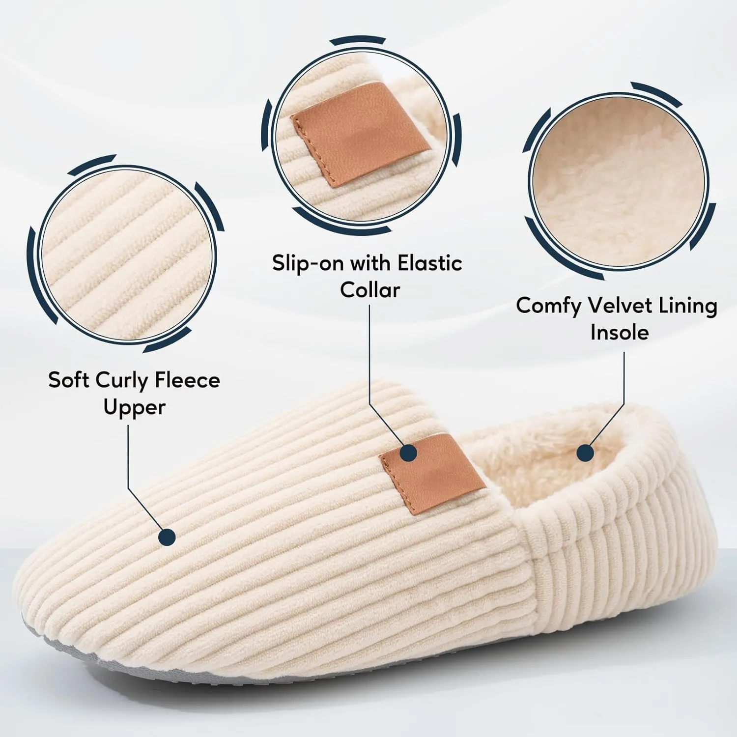 Women's Classic Soft & Fuzzy Slippers - Memory Foam, Cotton, Faux Fur - Grey - Women's Size 11 - Perfect for Christmas, Mothers Day, or Any Occasion