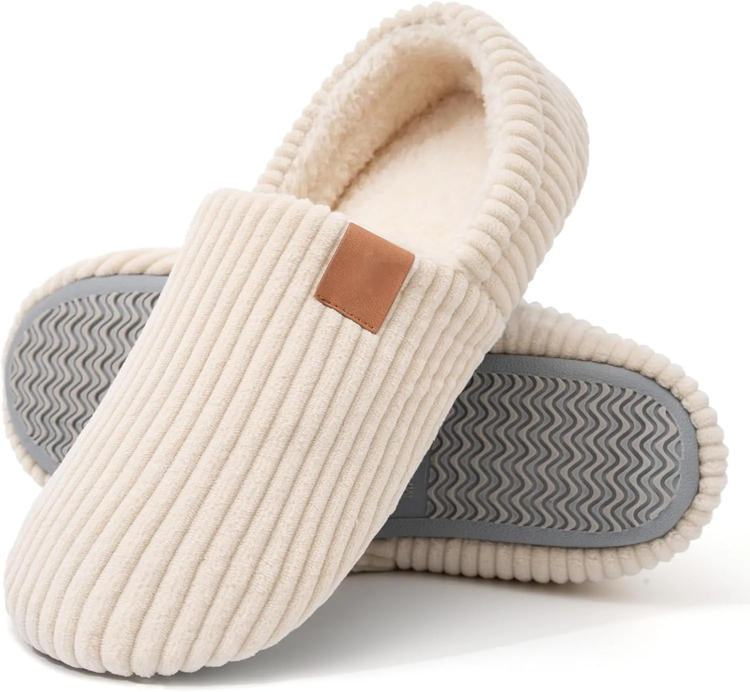 Women's Classic Soft & Fuzzy Slippers - Memory Foam, Cotton, Faux Fur - Grey - Women's Size 11 - Perfect for Christmas, Mothers Day, or Any Occasion