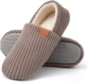 Women's Classic Soft & Fuzzy Slippers - Memory Foam, Cotton, Faux Fur - Grey - Women's Size 11 - Perfect for Christmas, Mothers Day, or Any Occasion