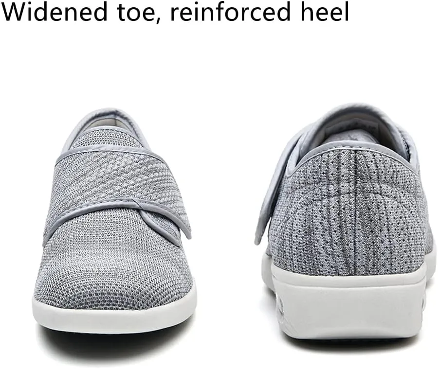 Women's Diabetic Shoes Wide Width Edema Shoes Breathable Memory Foam Lightweight Walking Sneakers for Elderly Swollen Feet