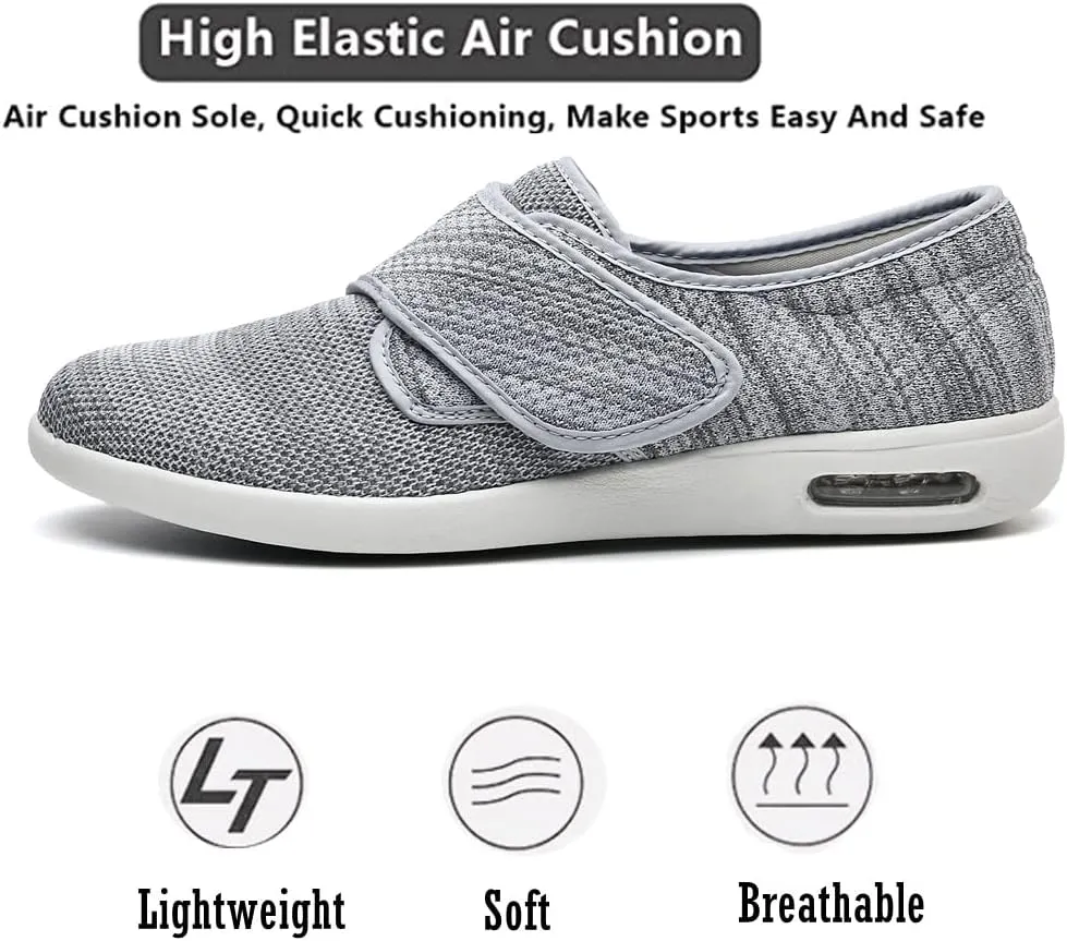 Women's Diabetic Shoes Wide Width Edema Shoes Breathable Memory Foam Lightweight Walking Sneakers for Elderly Swollen Feet