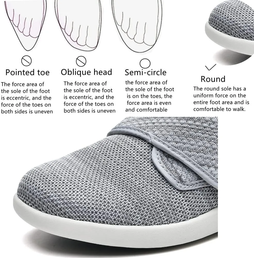 Women's Diabetic Shoes Wide Width Edema Shoes Breathable Memory Foam Lightweight Walking Sneakers for Elderly Swollen Feet