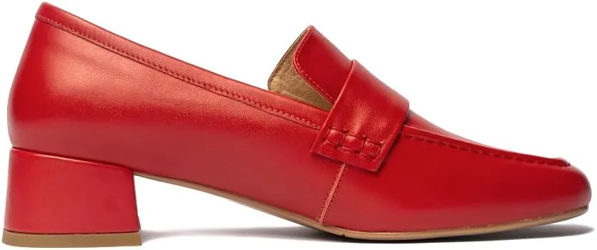 Women's Dress Leather Heels Loafer