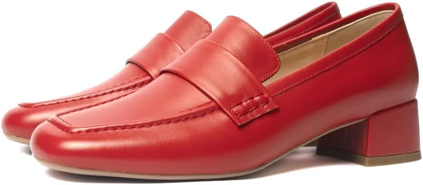 Women's Dress Leather Heels Loafer