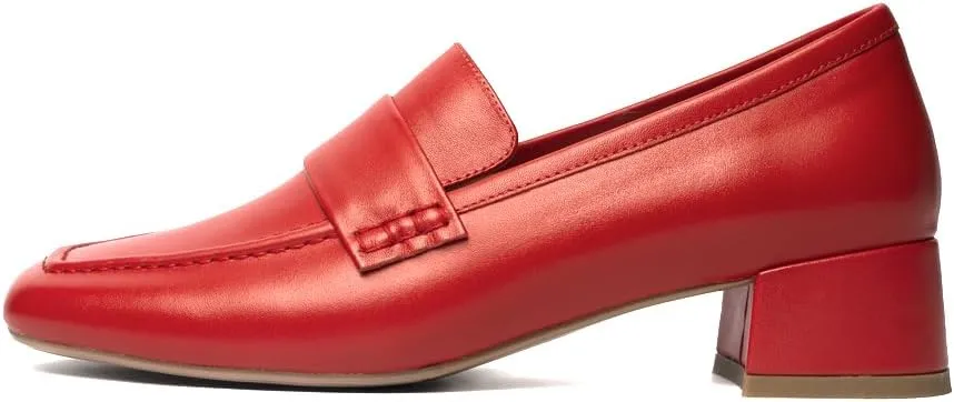 Women's Dress Leather Heels Loafer