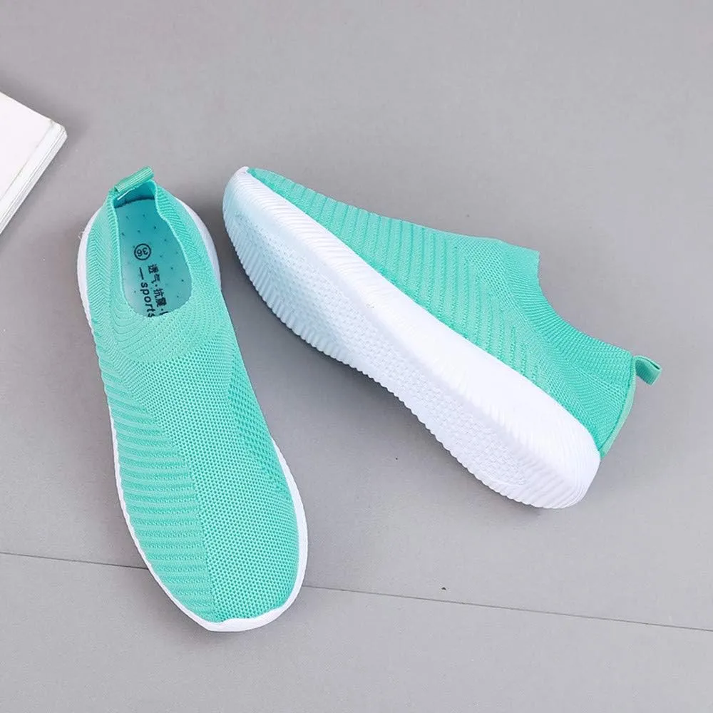 Womens Ladies Walking Running Shoes Slip On Lightweight Tennis Shoes Womens Casual Women's Casual Shoes Men's Fashion Sneakers Black Tennis Shoe Trainers Shoe