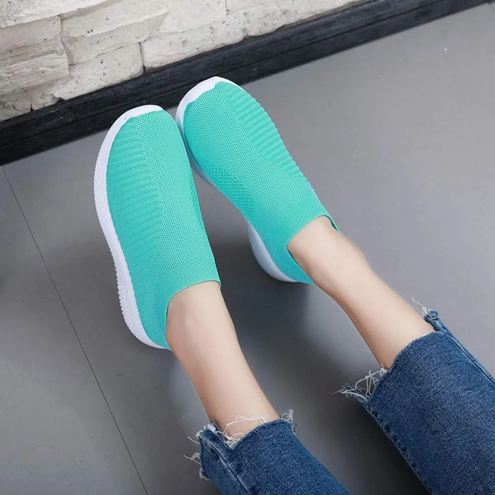 Womens Ladies Walking Running Shoes Slip On Lightweight Tennis Shoes Womens Casual Women's Casual Shoes Men's Fashion Sneakers Black Tennis Shoe Trainers Shoe