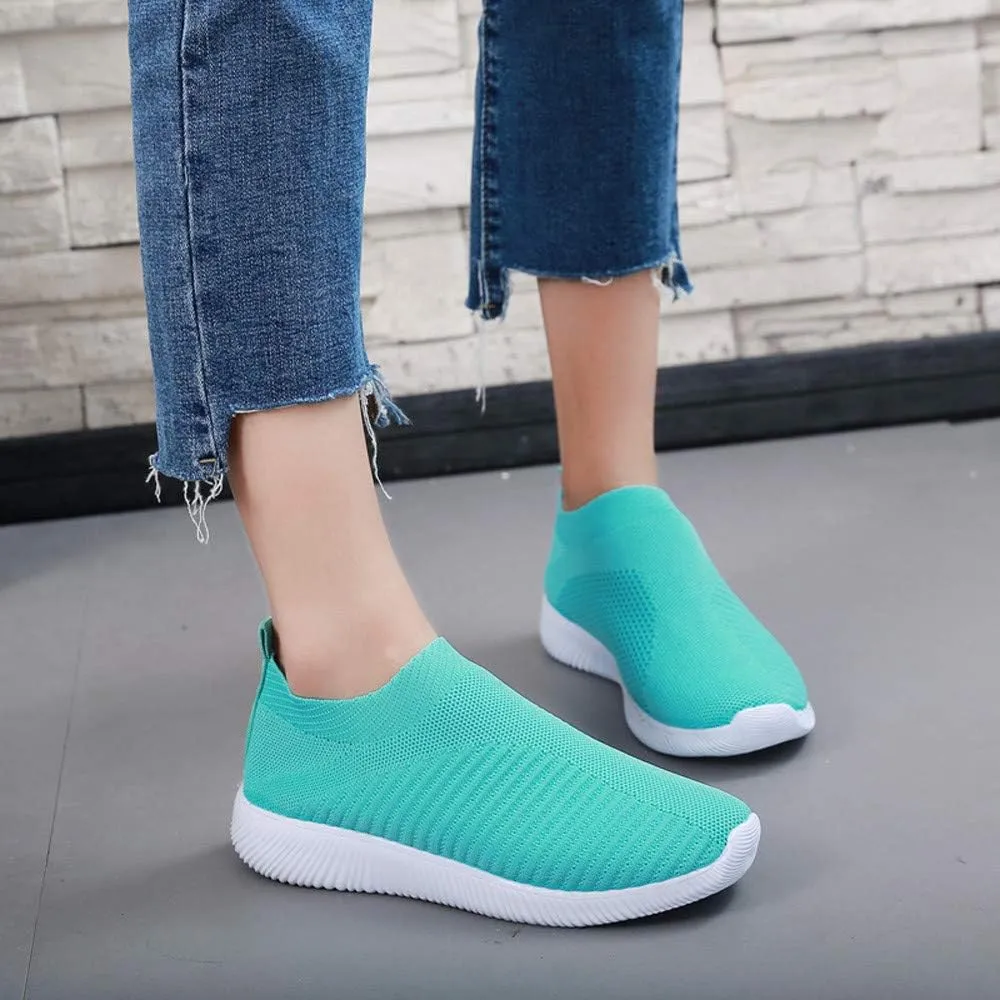 Womens Ladies Walking Running Shoes Slip On Lightweight Tennis Shoes Womens Casual Women's Casual Shoes Men's Fashion Sneakers Black Tennis Shoe Trainers Shoe