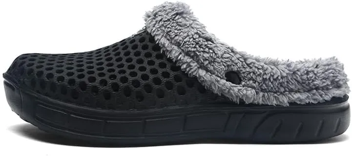 Women's Lined Clog Breathable Mesh Lining Indoor Outdoor Walking Garden Clogs Winter Slippers