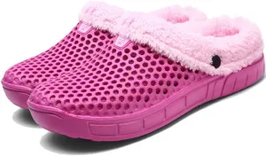 Women's Lined Clog Breathable Mesh Lining Indoor Outdoor Walking Garden Clogs Winter Slippers