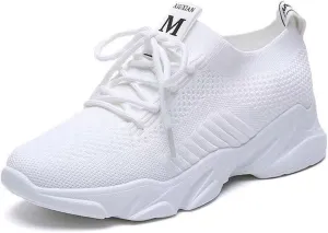 Women's Mesh Walking Shoes Breathable Running Sneakers Lightweight Lace Up Women Shoe Outdoor Non Slip Workout Travel