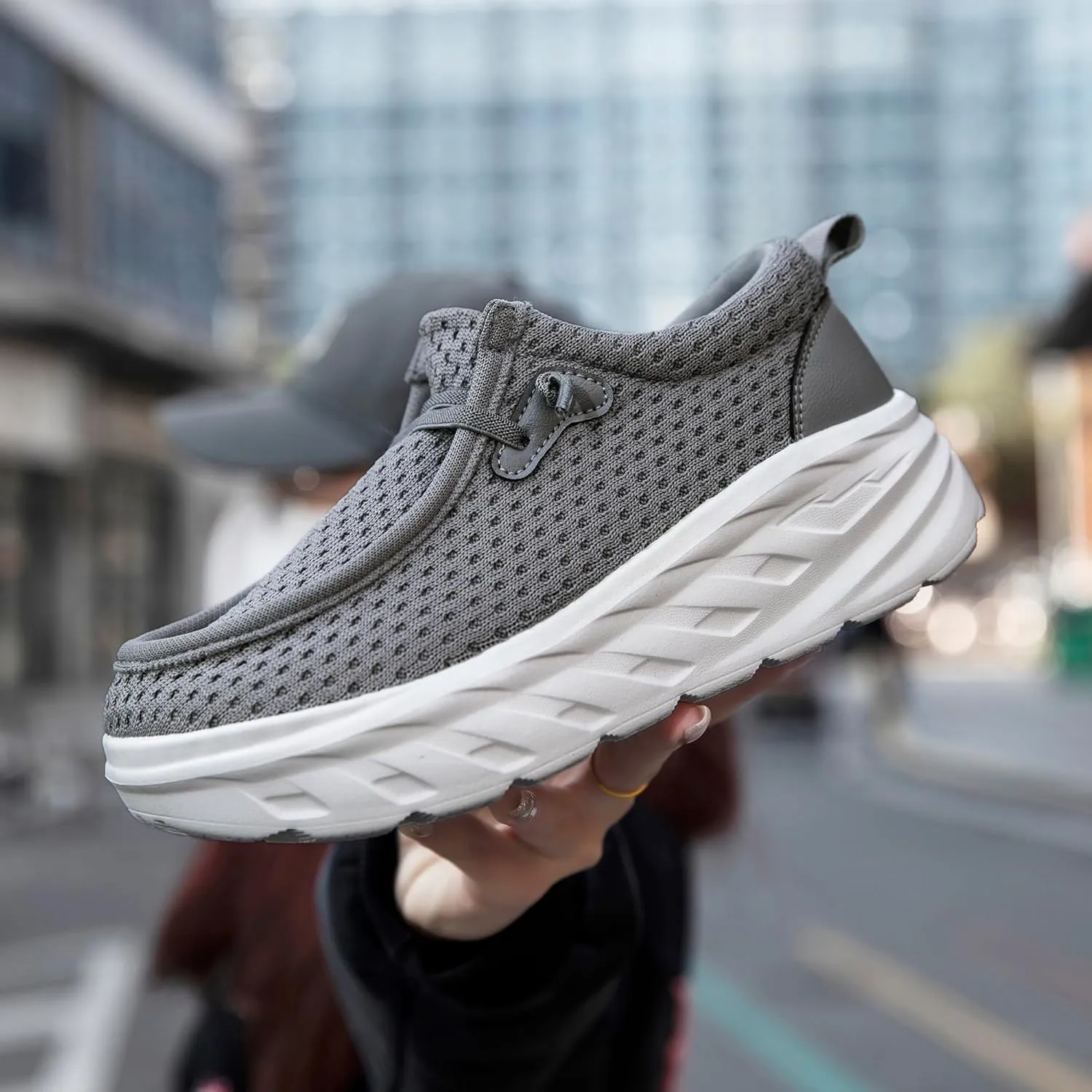 Womens Shoes Slip On Walking Sneaker Loafers for Women Boat Shoes Thick Sole Casual Tennis Sports Shoes Height Increase Sneakers