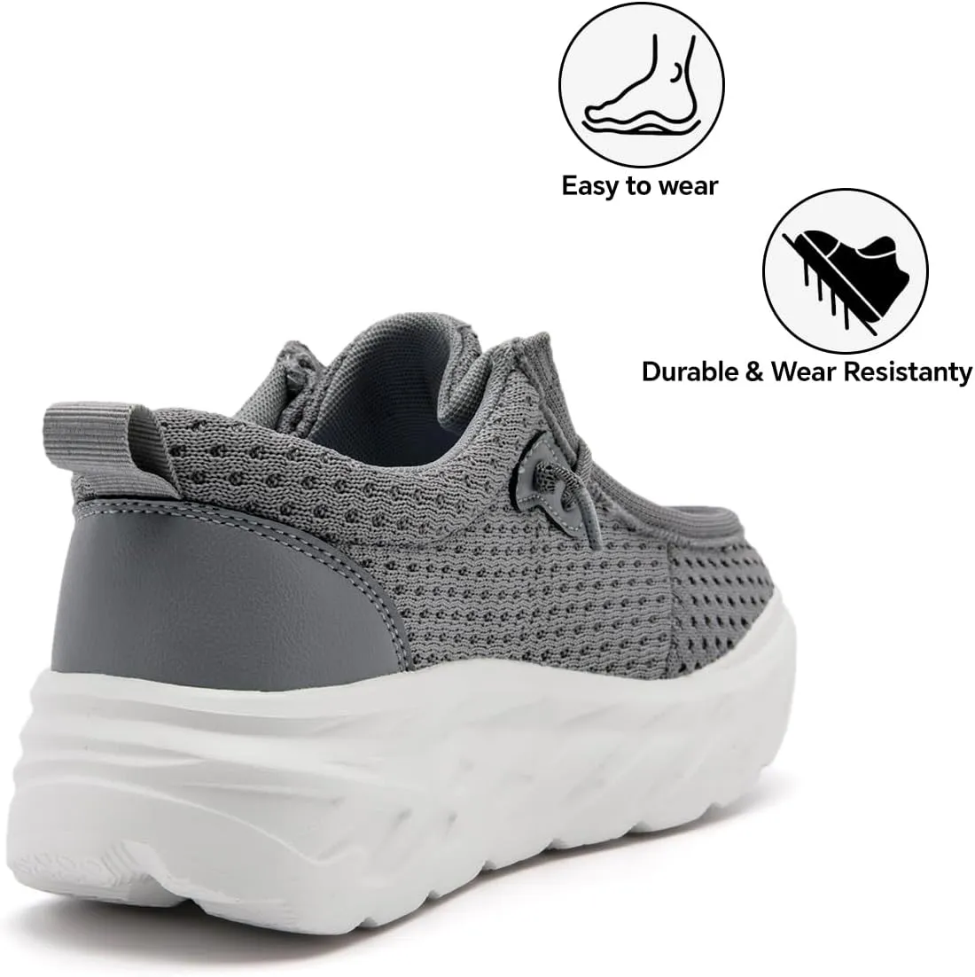 Womens Shoes Slip On Walking Sneaker Loafers for Women Boat Shoes Thick Sole Casual Tennis Sports Shoes Height Increase Sneakers