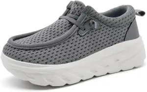 Womens Shoes Slip On Walking Sneaker Loafers for Women Boat Shoes Thick Sole Casual Tennis Sports Shoes Height Increase Sneakers