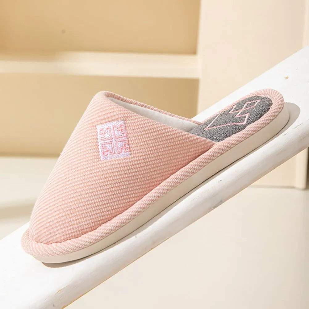 Womens Slipper Home Slippers Men,4 Pairs House Slippers, Non Slip House Shoes Slippers for Guest Washable Guest Slippers Bedroom Slippers Indoor Slippers Travel Slippers