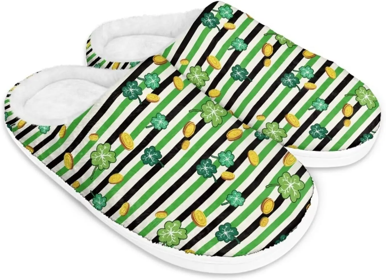 Womens Slippers Flannel Fuzzy Slippers Winter Non Slip Plush Soft Cotton Shoes Indoor Outdoor Warm House Shoes US 3-13