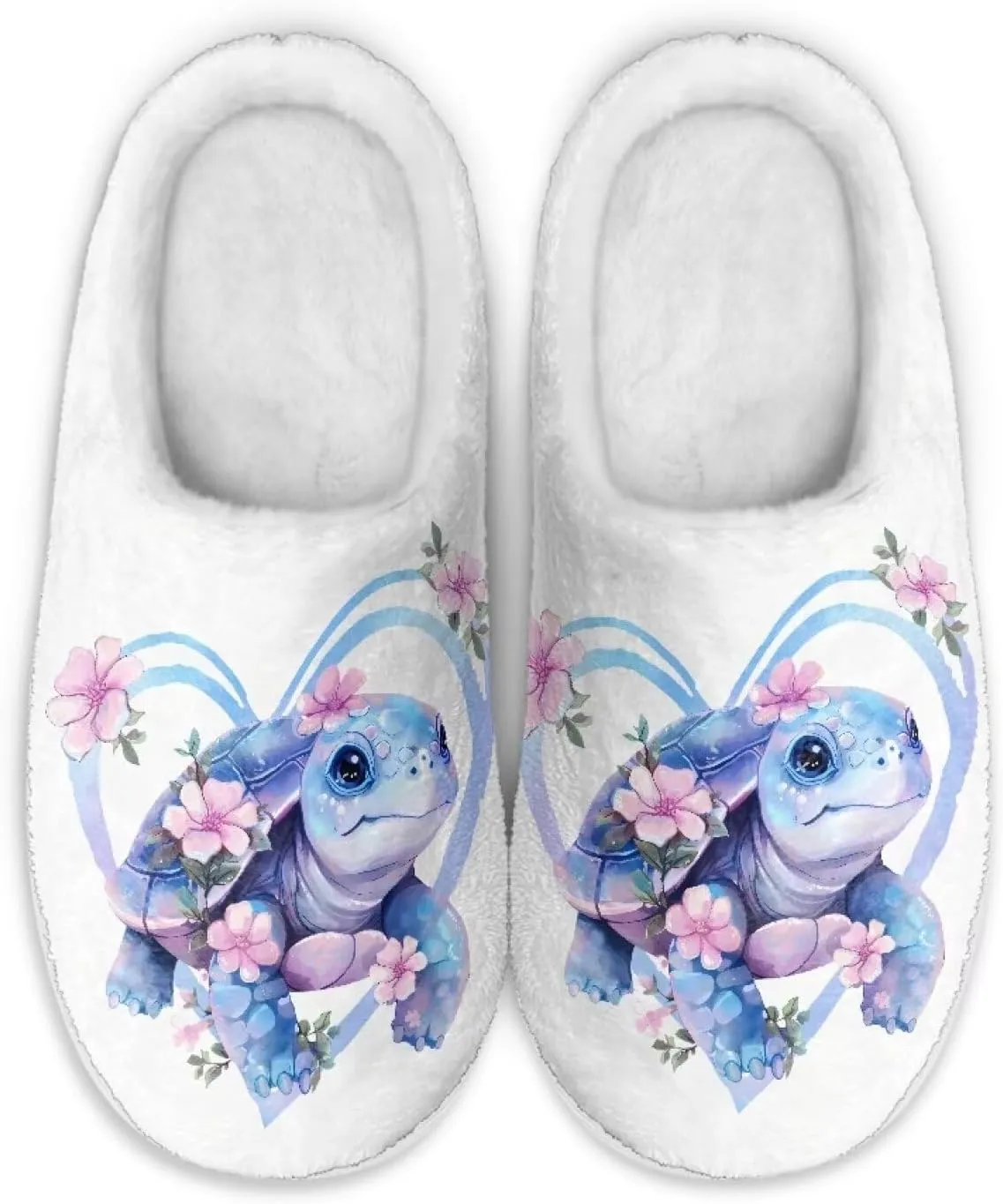 Womens Slippers Flannel Fuzzy Slippers Winter Non Slip Plush Soft Cotton Shoes Indoor Outdoor Warm House Shoes US 3-13