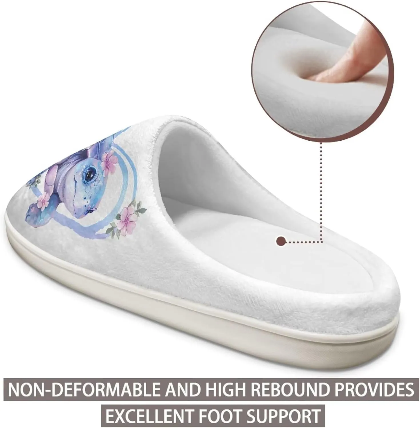 Womens Slippers Flannel Fuzzy Slippers Winter Non Slip Plush Soft Cotton Shoes Indoor Outdoor Warm House Shoes US 3-13
