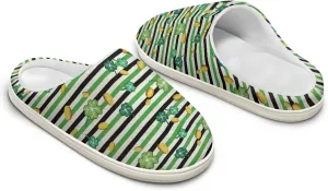 Womens Slippers Flannel Fuzzy Slippers Winter Non Slip Plush Soft Cotton Shoes Indoor Outdoor Warm House Shoes US 3-13