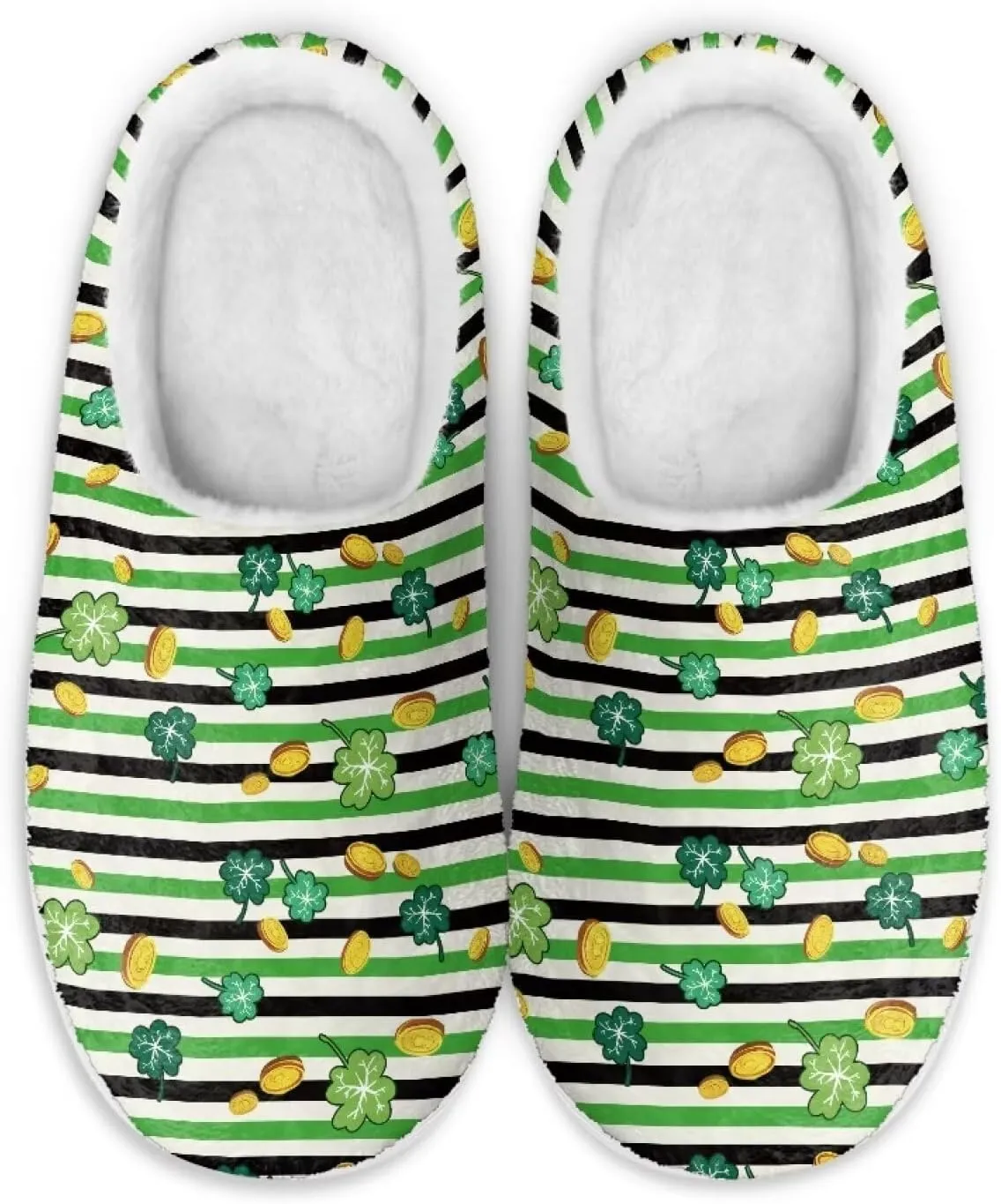 Womens Slippers Flannel Fuzzy Slippers Winter Non Slip Plush Soft Cotton Shoes Indoor Outdoor Warm House Shoes US 3-13