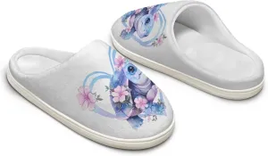 Womens Slippers Flannel Fuzzy Slippers Winter Non Slip Plush Soft Cotton Shoes Indoor Outdoor Warm House Shoes US 3-13
