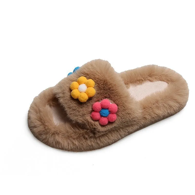 Women's Soft Plush Lightweight House Slippers Non Slip Cross Band Slip On Toe Cozy Indoor Outdoor Slippers