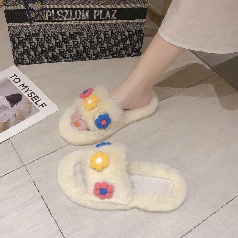 Women's Soft Plush Lightweight House Slippers Non Slip Cross Band Slip On Toe Cozy Indoor Outdoor Slippers