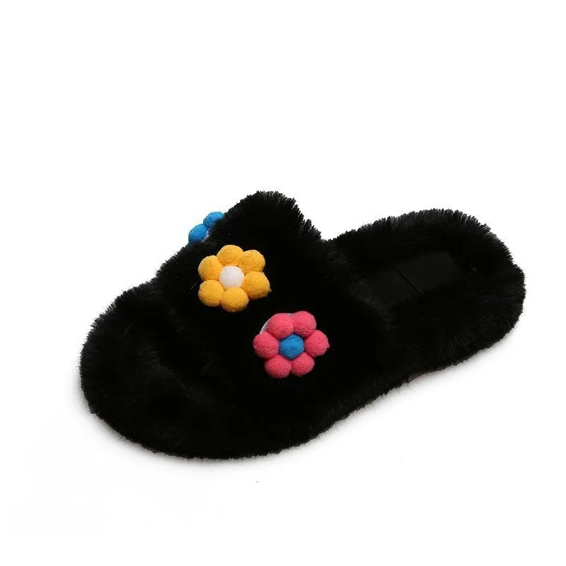 Women's Soft Plush Lightweight House Slippers Non Slip Cross Band Slip On Toe Cozy Indoor Outdoor Slippers