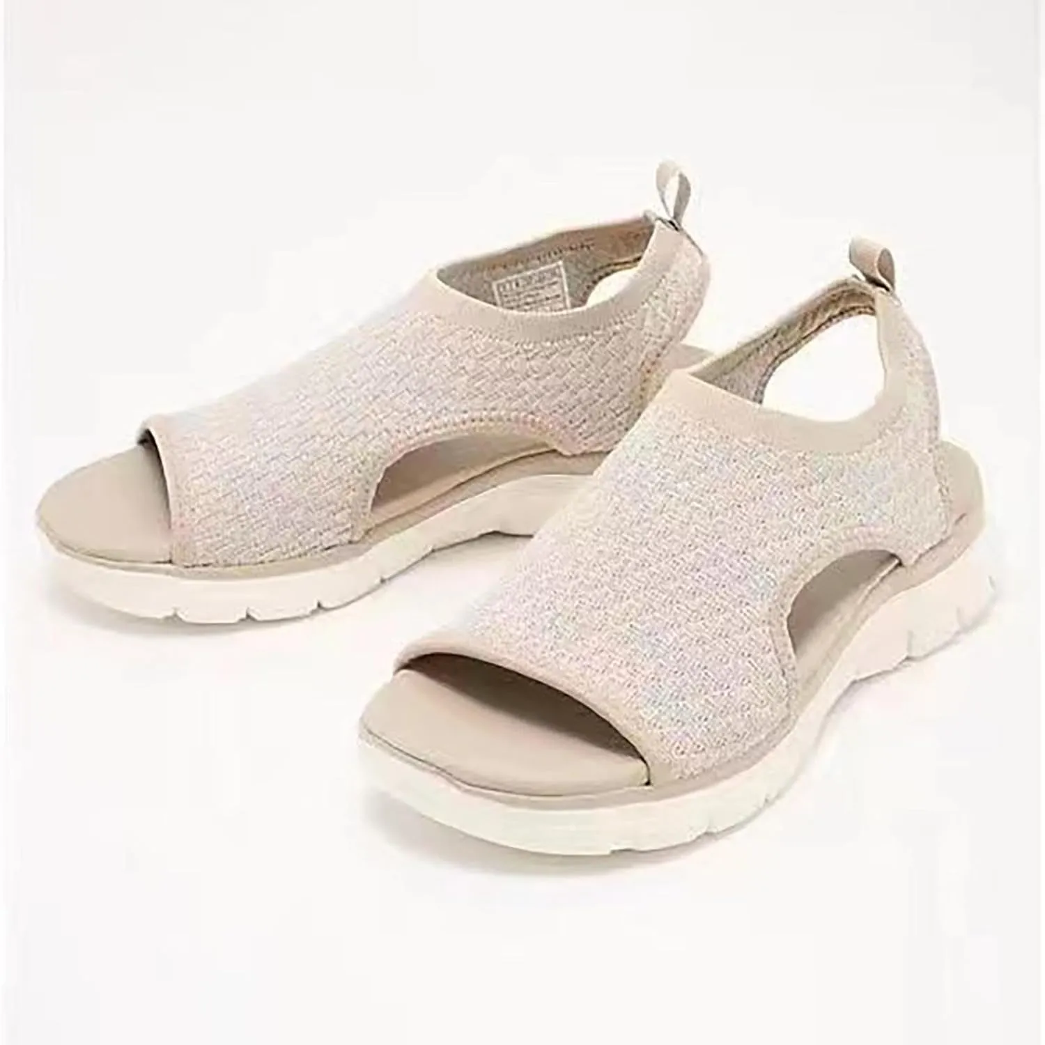 Womens Walking Sandals Comfortable Arch Support Orthopedic Platform Silde Open Toe Sport Shoes for Summer Beach