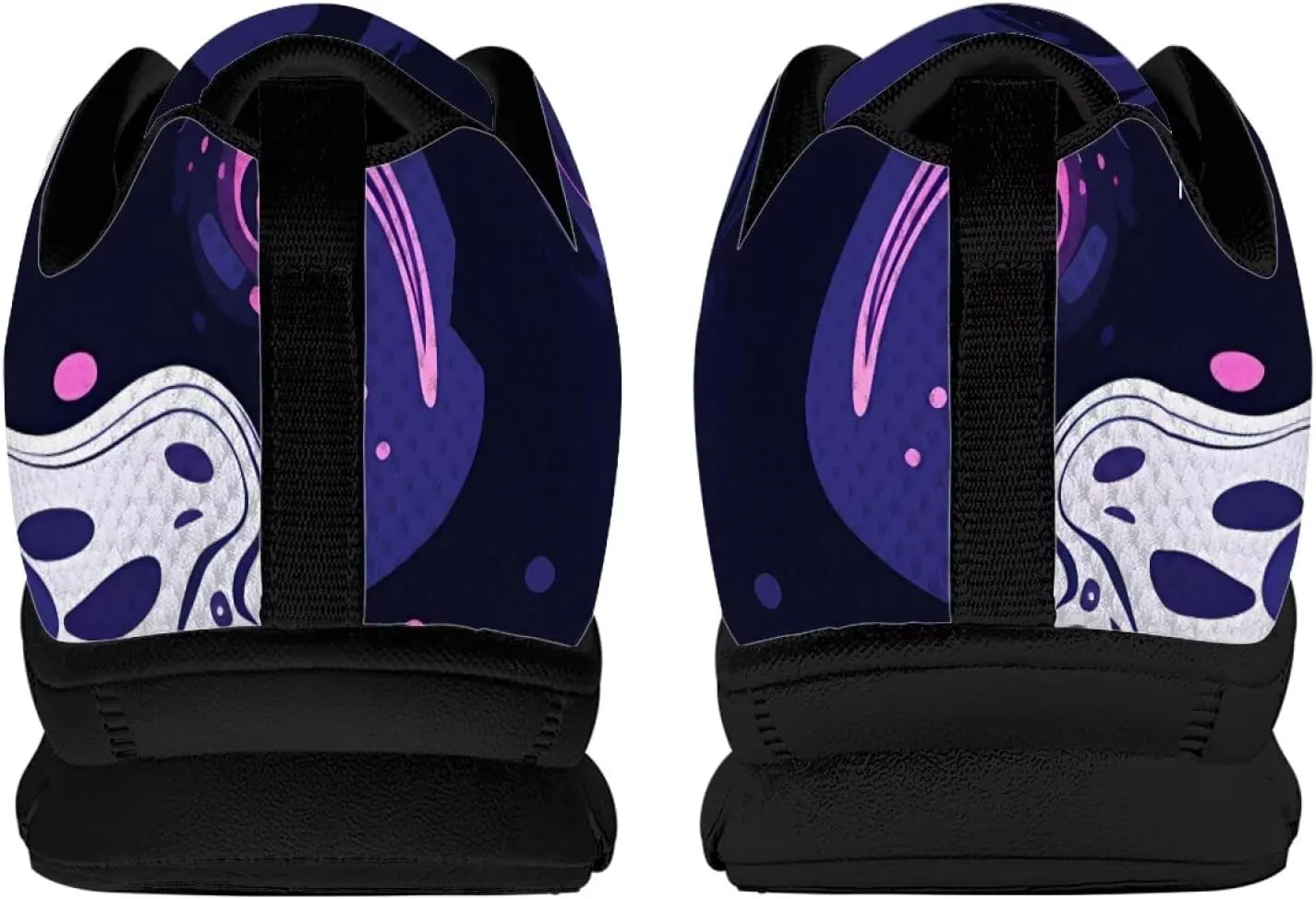 Womens Walking Shoes Non Slip Gym Workout Sneakers Popular Lace-Up Lightweight Comfort Cushion Shoes for Outdoor Size 5-12 Black Sole