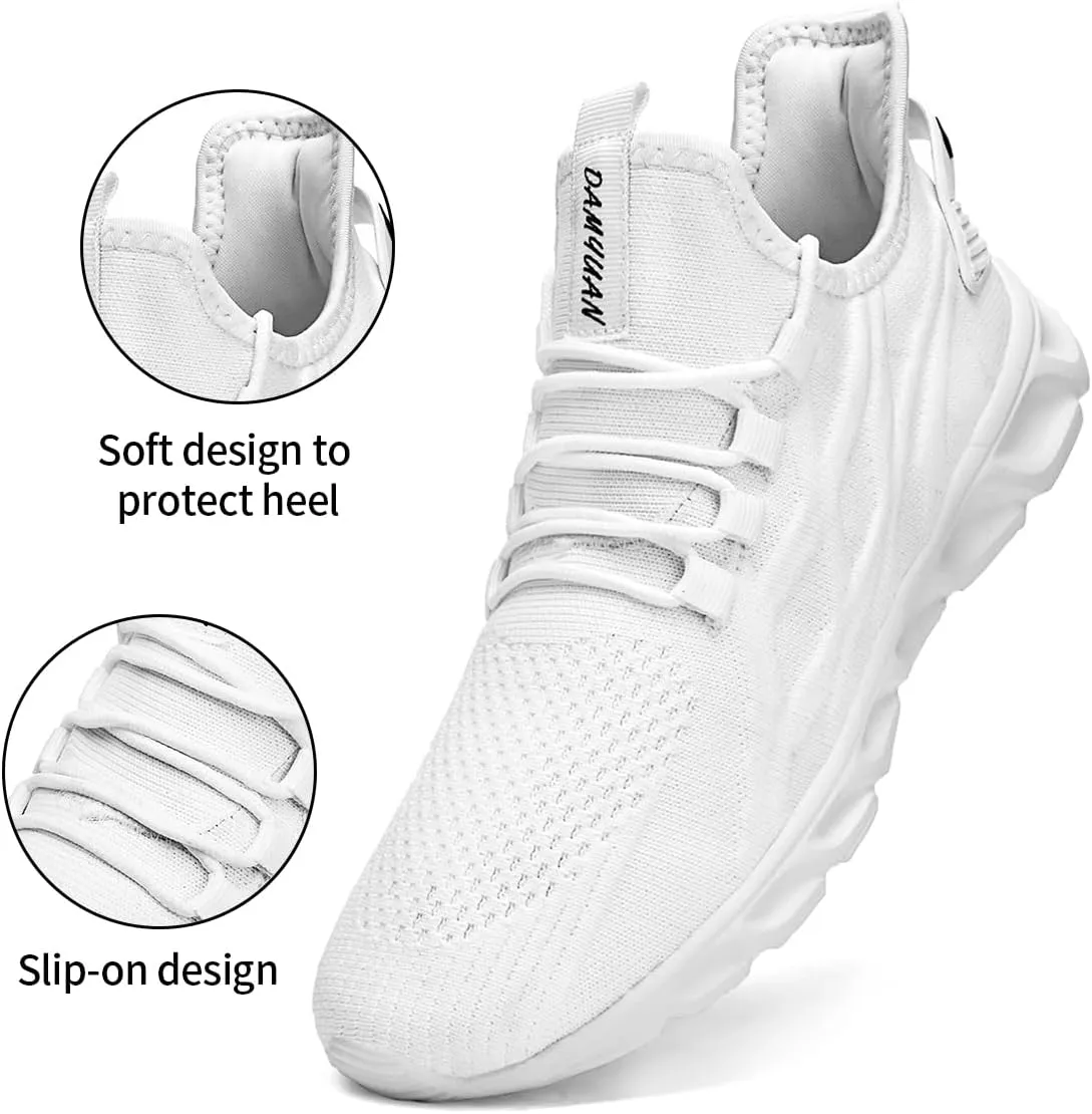 Womens Walking Shoes Slip On Sneakers Tennis Shoes Running Sport Workout Gym Shoes Athletic Non Slip Lightweight Breathable Fashion Casual Shoes for Travel Work