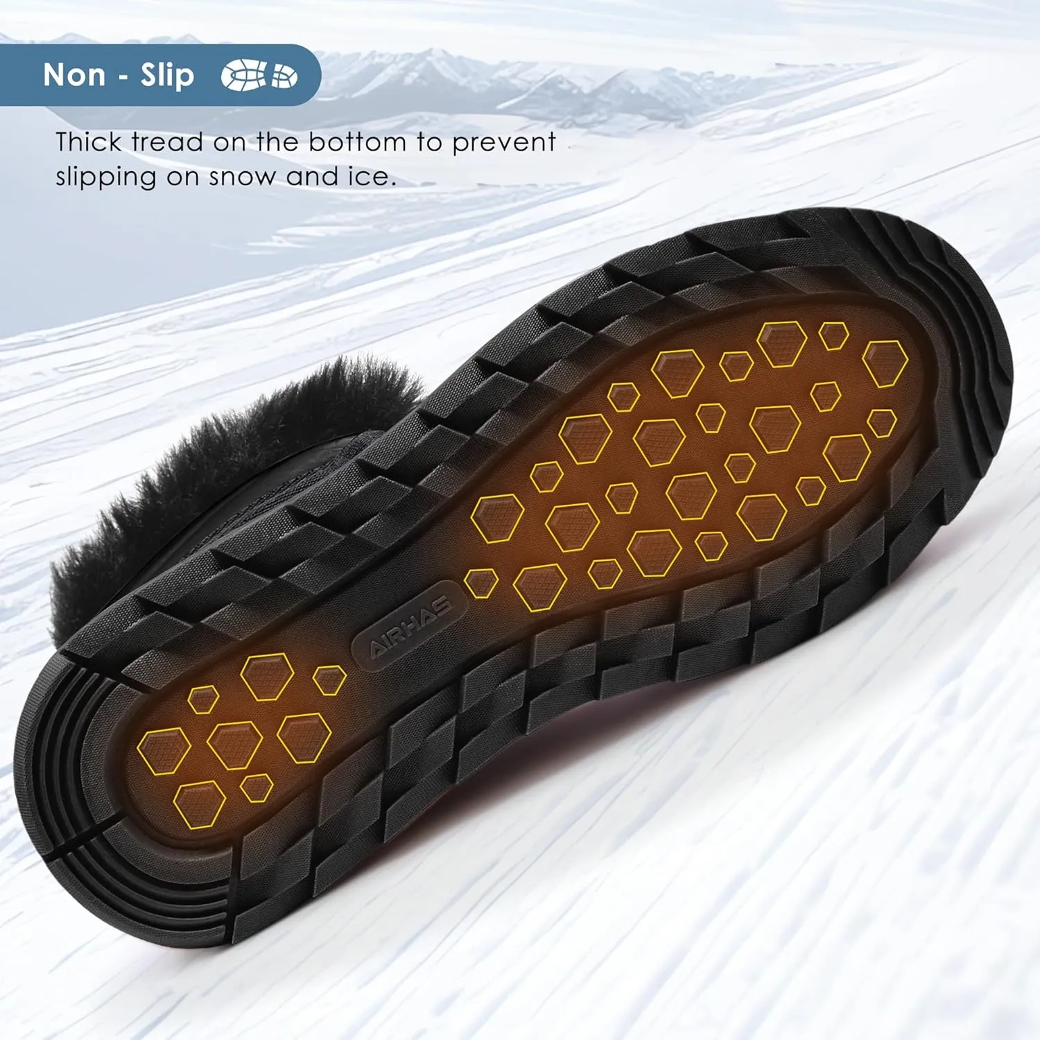 Women's Warm Snow Boots Cold Weather Winter Boots Fur Lined Comfortable Lightweight
