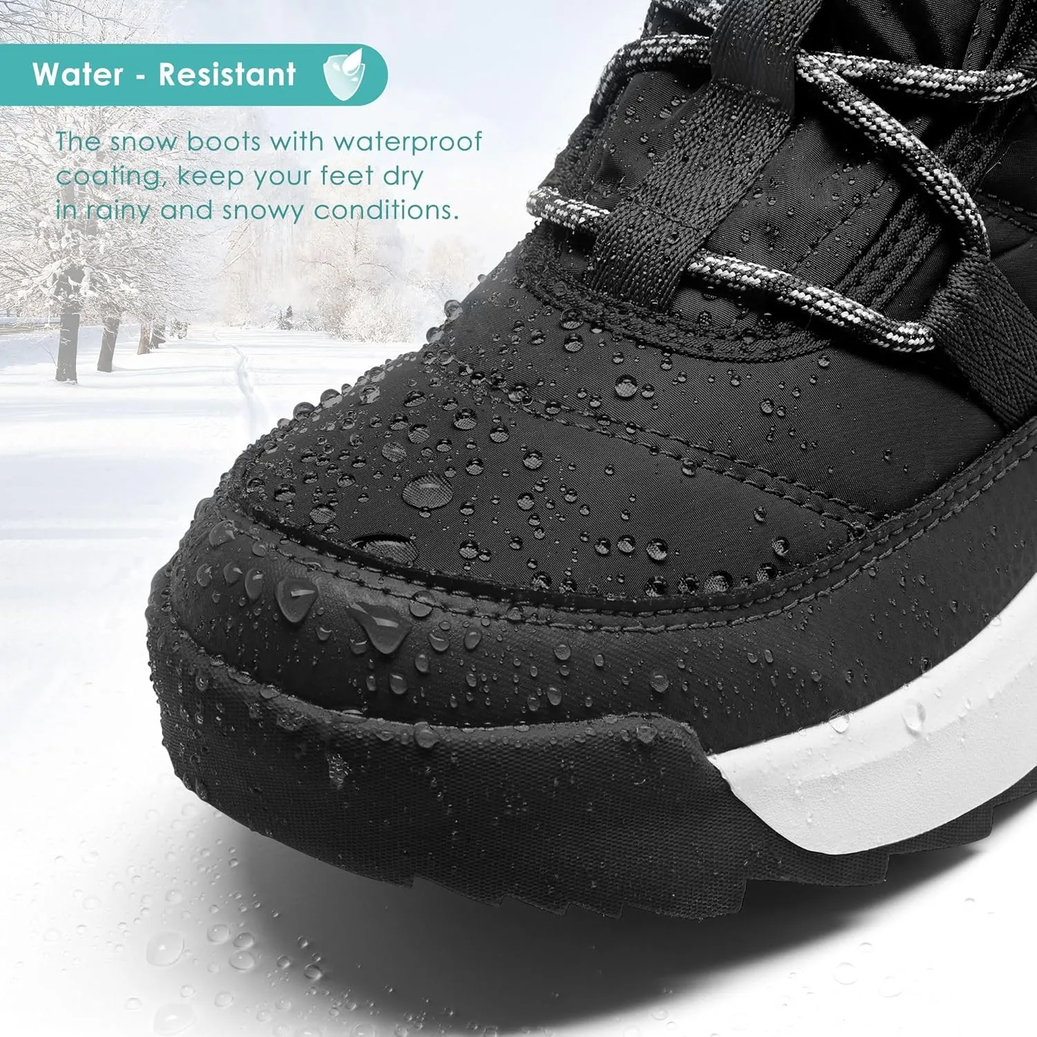 Women's Warm Snow Boots Cold Weather Winter Boots Fur Lined Comfortable Lightweight