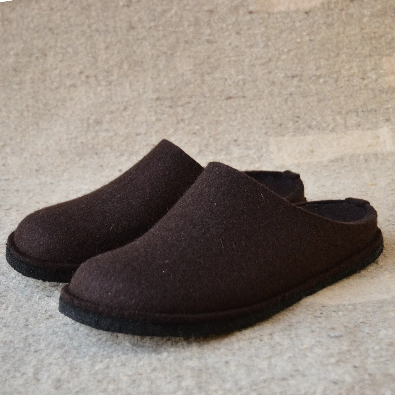 Wool Felt Slippers - Flair Soft - Espresso (Adults 36-46)