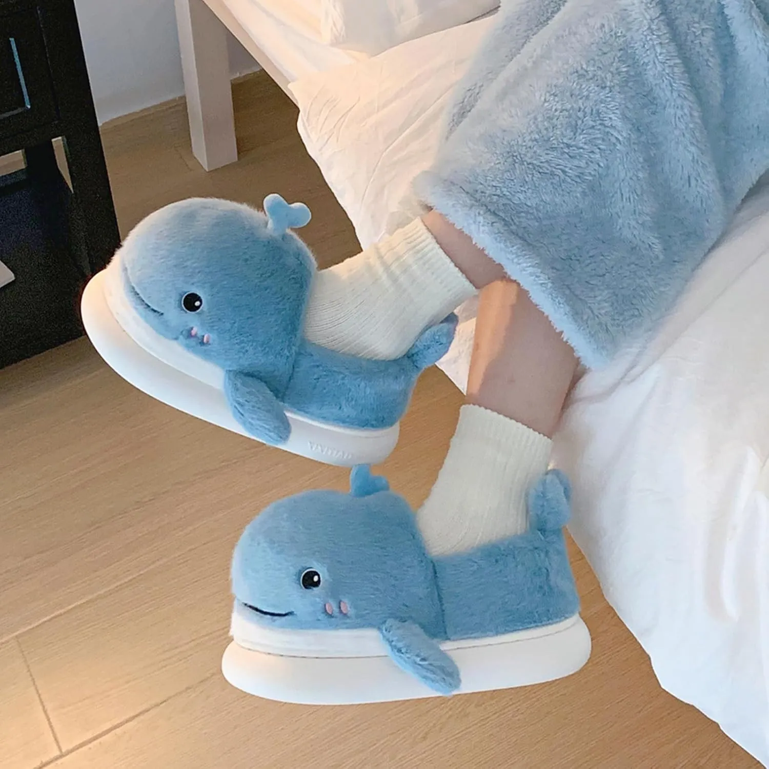 XIXITIAO Fuzzy Slippers,Cute Slippers for Women Men,Kawaii Cartoon Animal Slippers Plush House Shoes,Womens Slides for Indoor pantuflas para de mujer