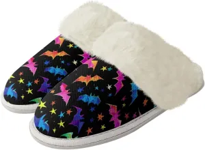 YEXIATODO Fuzzy Slippers Women Men Indoor and Outdoor House Shoes Memory Foam Slippers with Fur Edges