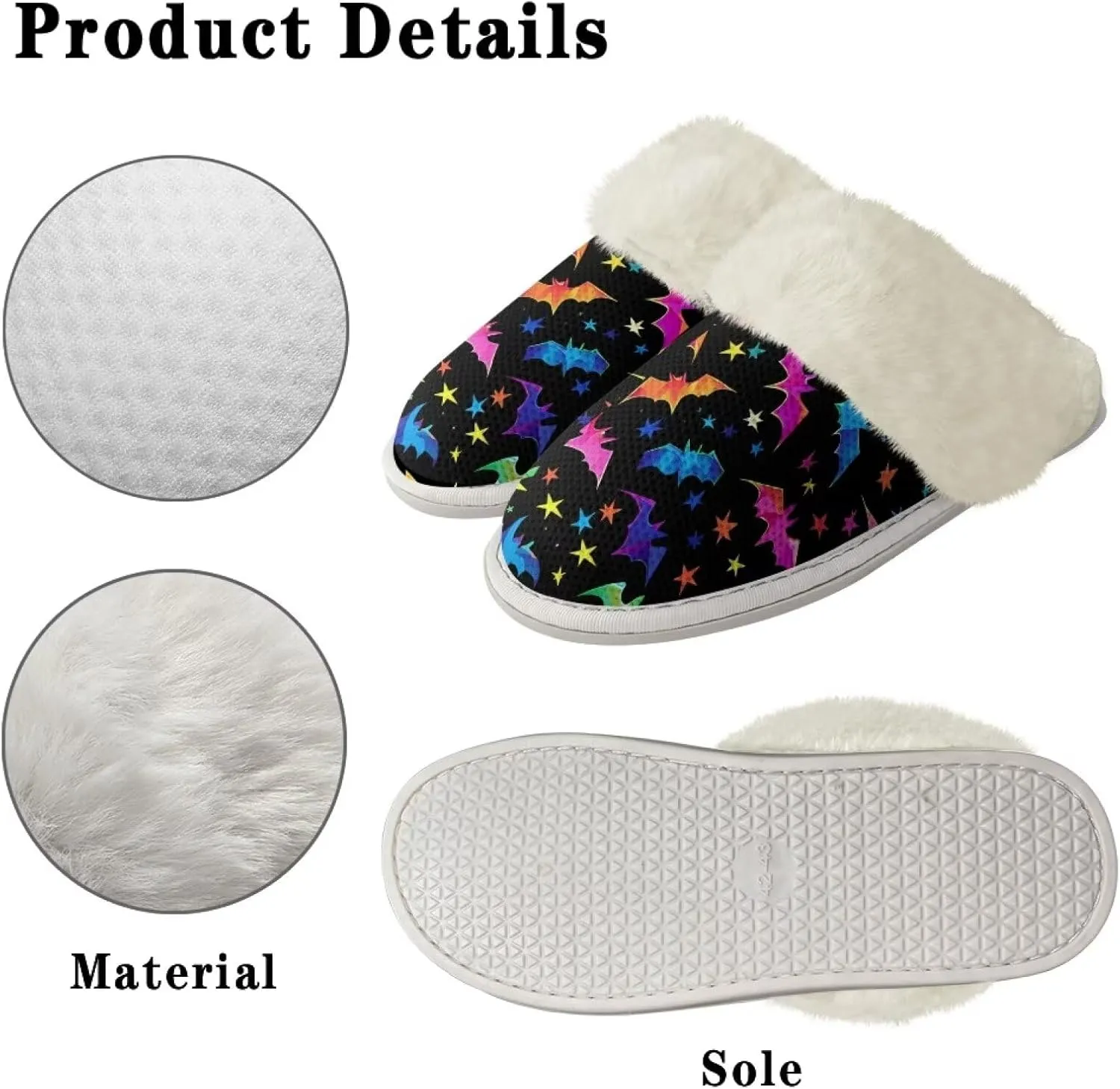 YEXIATODO Fuzzy Slippers Women Men Indoor and Outdoor House Shoes Memory Foam Slippers with Fur Edges