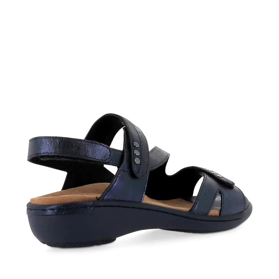 Ziera 'Beaux Sandal' - Navy-Navy Scratch
