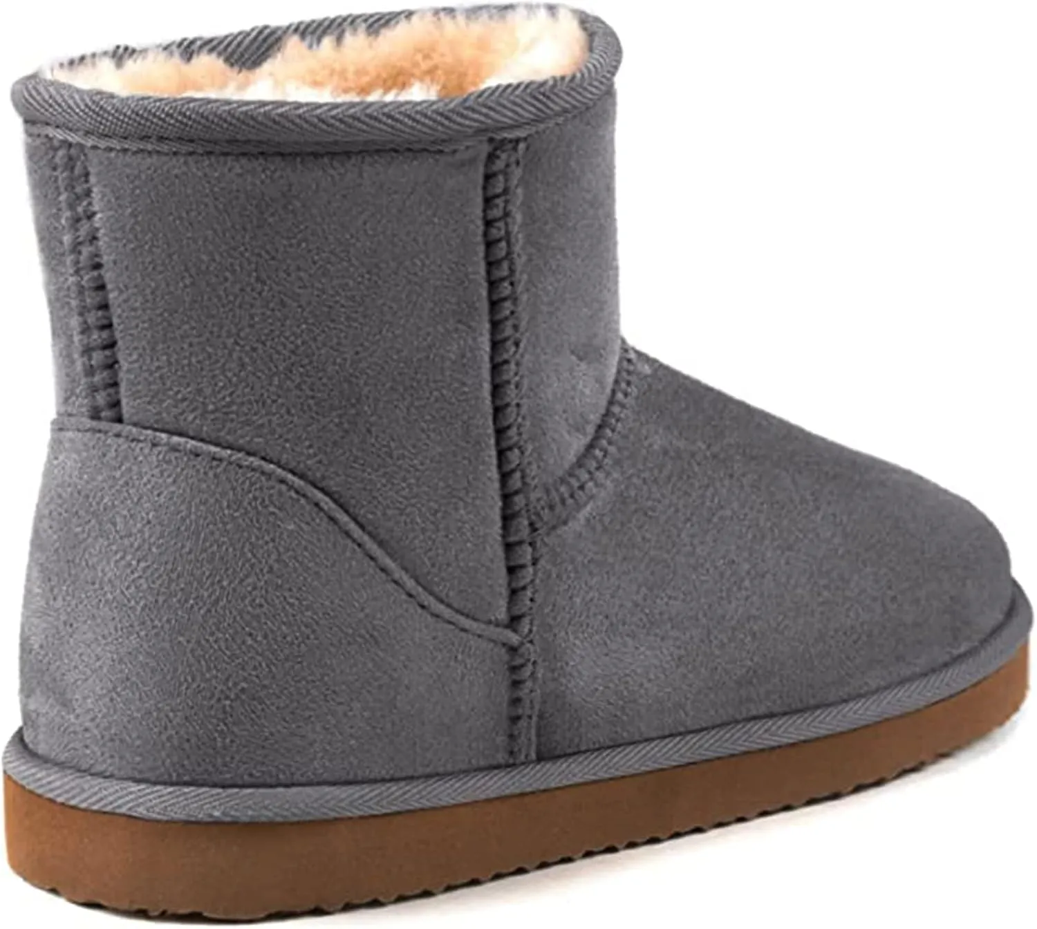 Zizor Women's Cozy Short Bootie Slippers, Winter Warm Hard Bottom House Shoes with Fuzzy Lining
