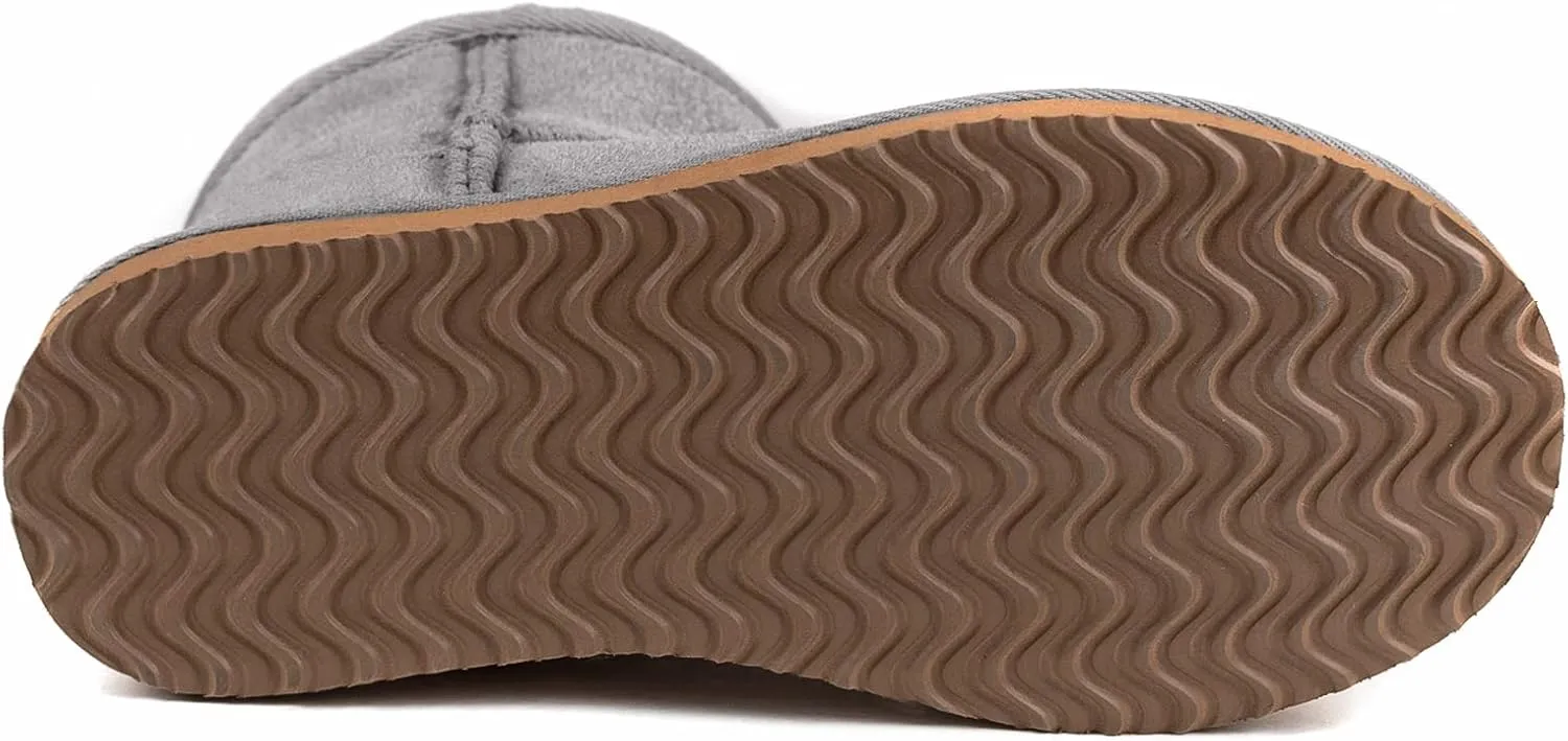 Zizor Women's Cozy Short Bootie Slippers, Winter Warm Hard Bottom House Shoes with Fuzzy Lining